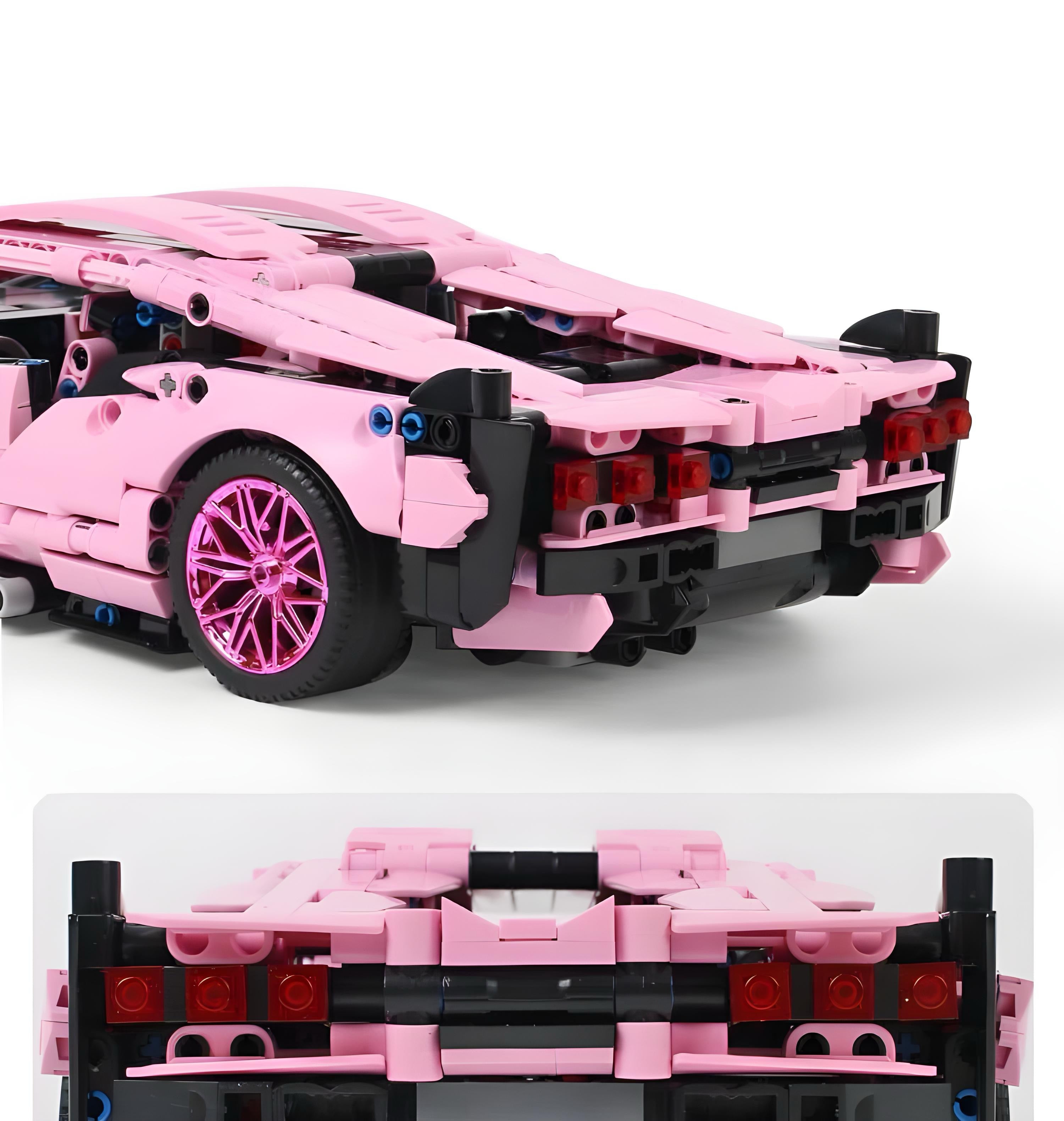 Pink Lamborghini | 1290 Pieces