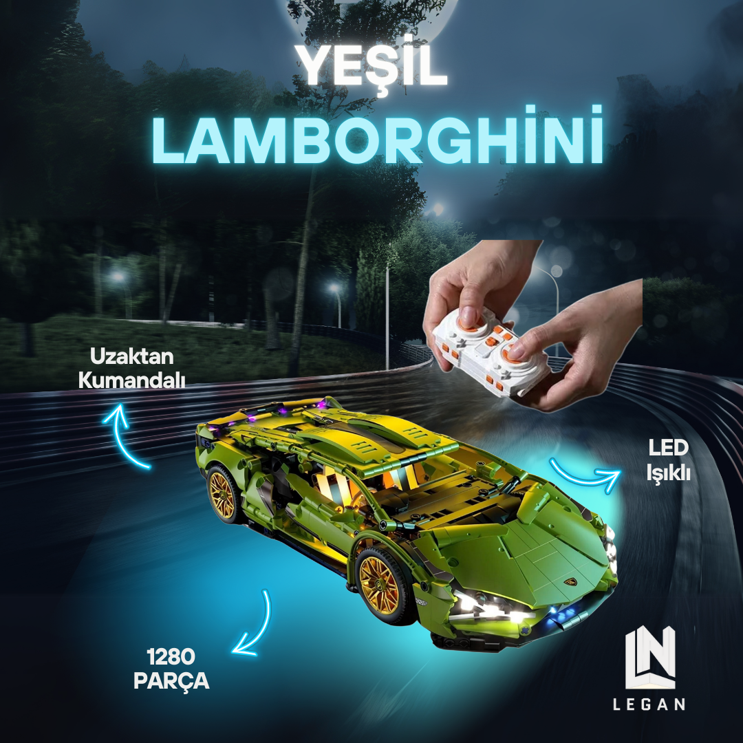 Yeşil Lamborghini | 1280 Parça