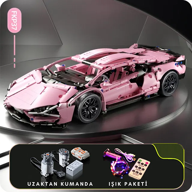 Pink Lamborghini | 1290 Pieces