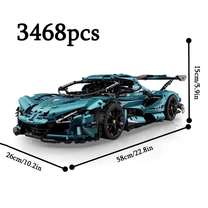 ULTIMATE BLUE SUPER CAR | 3468PCS