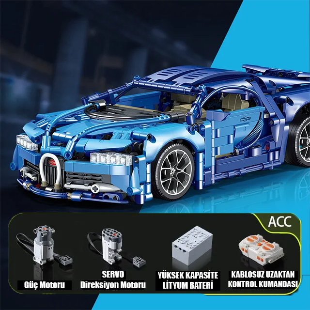 Mavi Bugatti 3500+ Parça