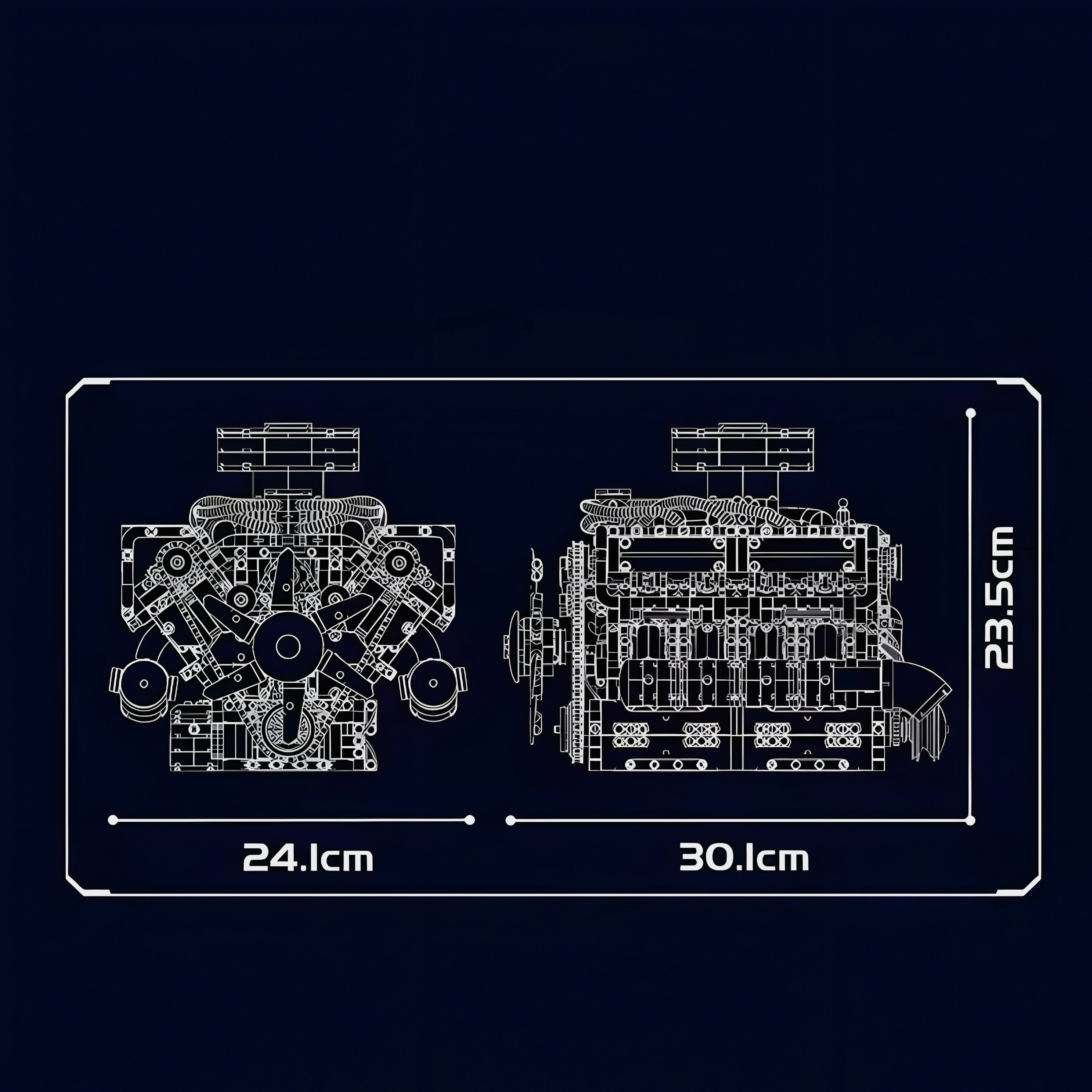 MOTORISED V8 TANK ENGINE | 2250PCS