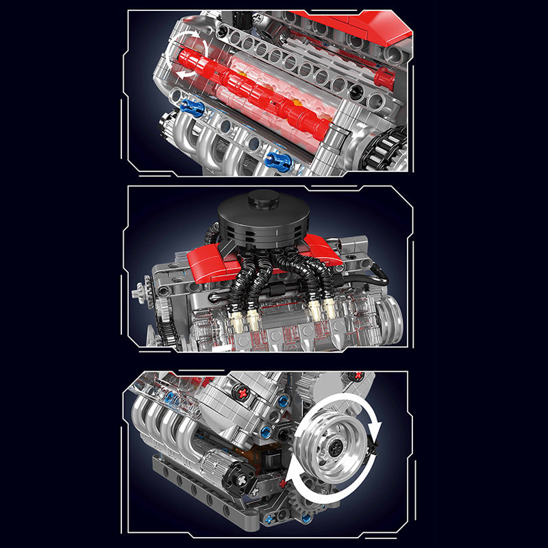 MOTORISED CHEVY V8 ENGINE | 488PCS