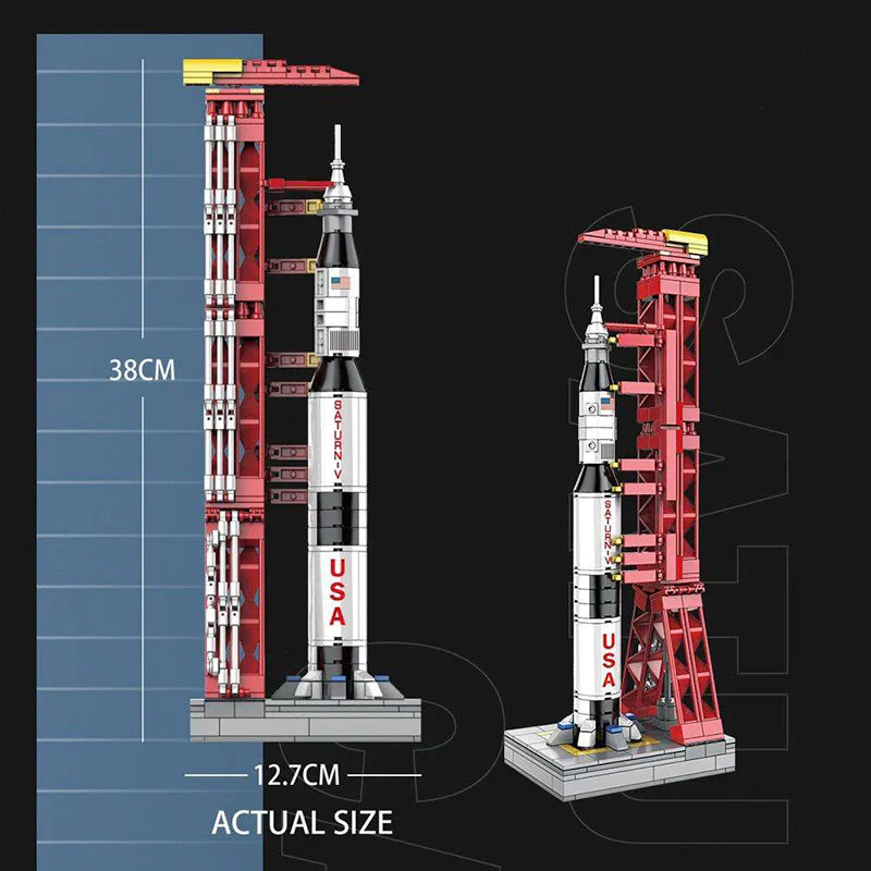 APOLLO ROCKET & LAUNCH PAD | 425PCS