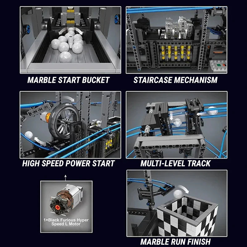 MOTORISED GBC MARBLE RUN | 2437PCS