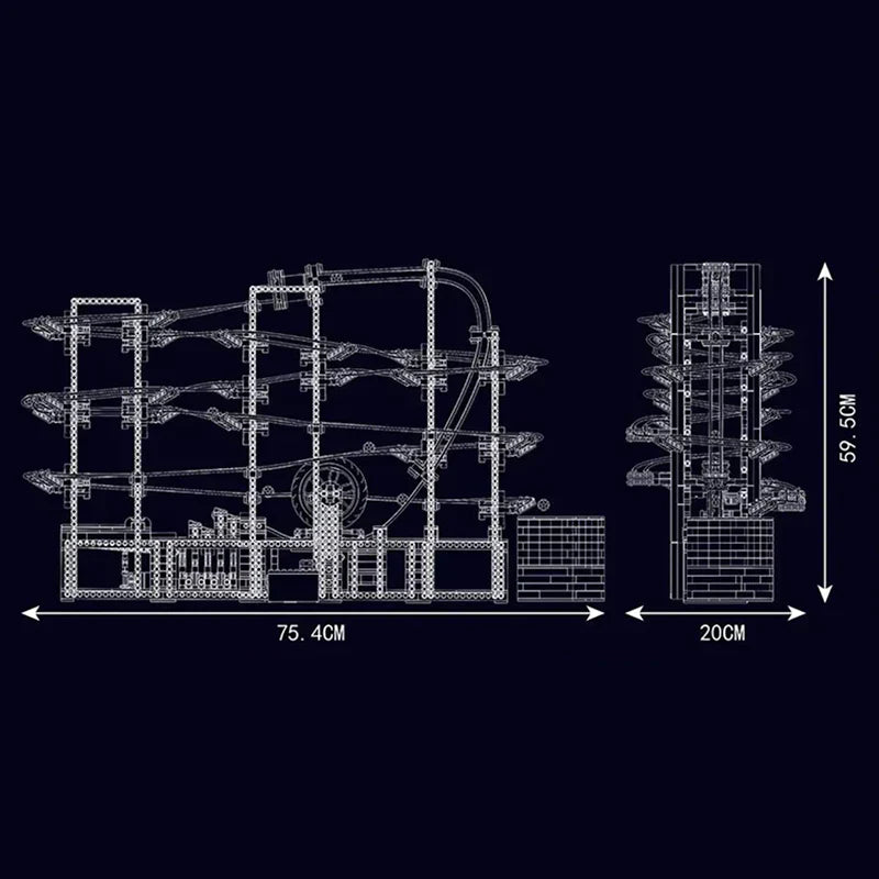 MOTORISED GBC MARBLE RUN | 2437PCS