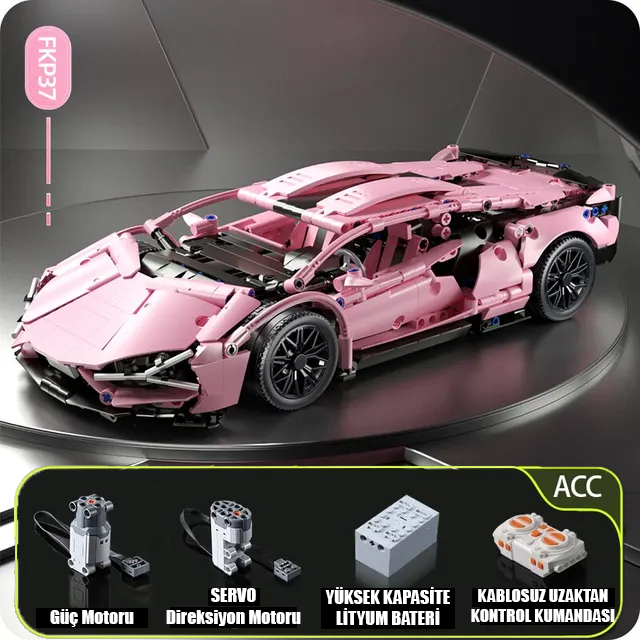 Pembe Lamborghini | 1290 Parça